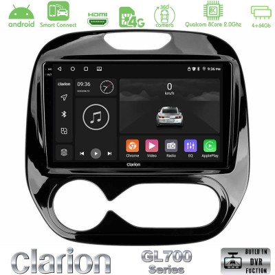 Clarion GL700 Series 8Core Android ClarionOS 4+64GB Renault Captur 2013-2019 Navigation Multimedia Tablet 9" Με Carplay & Androi