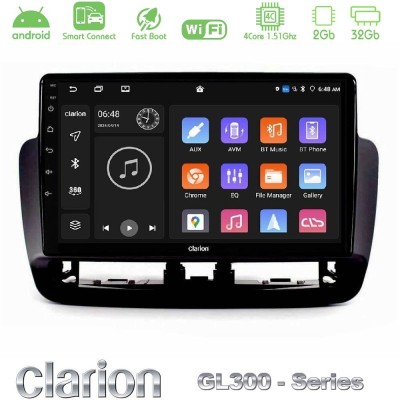 Clarion GL300 Series 4Core Android ClarionOS 2+32GB Seat Ibiza 2012-2015 Navigation Multimedia Tablet 9" Με Carplay & Android Au