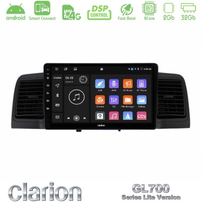 Clarion GL700 Lite Series 8Core Android ClarionOS 2+32GB Toyota Corolla 2002-2006 Navigation Multimedia Tablet 9" Με Carplay & A