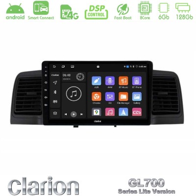 Clarion GL700 Lite Series 8Core Android ClarionOS 6+128GB Toyota Corolla 2002-2006 Navigation Multimedia Tablet 9" Με Carplay & 