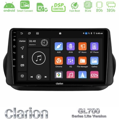 Clarion GL700 Lite Series 8Core Android ClarionOS 2+32GB Fiat Fiorino/Citroen Nemo/Peugeot Bipper Navigation Multimedia Tablet 1