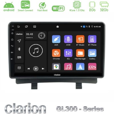 Clarion GL300 Series 4Core Android ClarionOS 2+32GB Opel Zafira Navigation Multimedia Tablet 9" Με Carplay & Android Auto