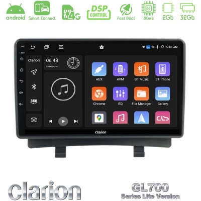 Clarion GL700 Lite Series 8Core Android ClarionOS 2+32GB Opel Zafira Navigation Multimedia Tablet 9" Με Carplay & Android Auto