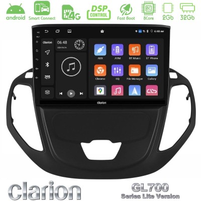 Clarion GL700 Lite Series 8Core Android ClarionOS 2+32GB Ford Transit Courier 2015-2023 Navigation Multimedia Tablet 9" Με Carpl