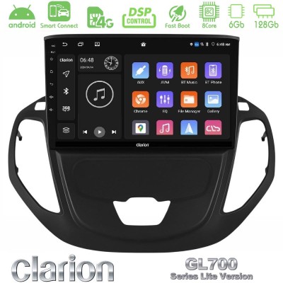 Clarion GL700 Lite Series 8Core Android ClarionOS 6+128GB Ford Transit Courier 2015-2023 Navigation Multimedia Tablet 9" Με Carp