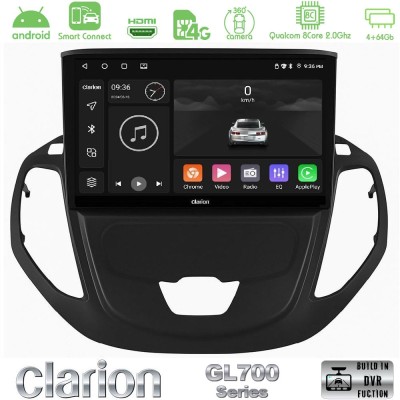 Clarion GL700 Series 8Core Android ClarionOS 4+64GB Ford Transit Courier 2015-2023 Navigation Multimedia Tablet 9" Με Carplay & 