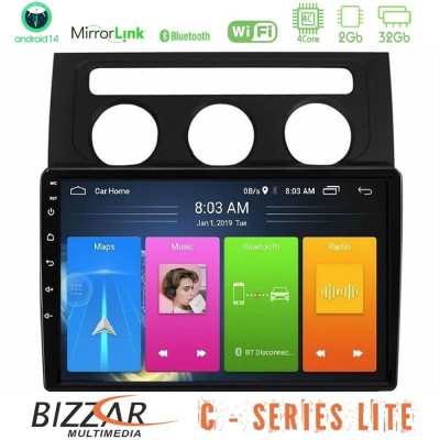 Bizzar C Series Lite 4Core Android14 2+32GB VW Touran 2003-2011 Navigation Multimedia Tablet 10"