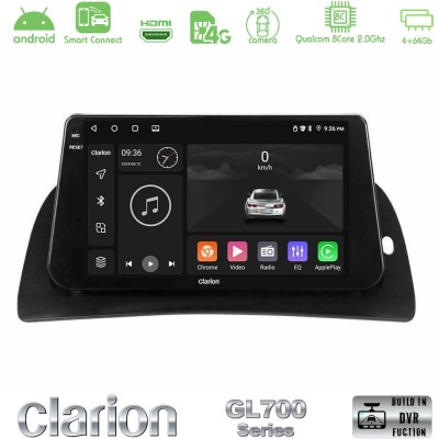 Clarion GL700 Series 8Core Android ClarionOS 4+64GB Renault Kangoo 2013-2018 Navigation Multimedia Tablet 9" Με Carplay & Androi