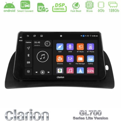 Clarion GL700 Lite Series 8Core Android ClarionOS 6+128GB Renault Kangoo 2013-2018 Navigation Multimedia Tablet 9" Με Carplay & 