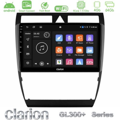 Clarion GL300+ Series 4Core Android ClarionOS 4+64GB Audi A6 (C5) 1997-2004 Navigation Multimedia Tablet 9"