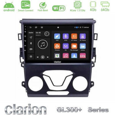 Clarion GL300+ Series 4Core Android ClarionOS 4+64GB Ford Mondeo 2014-2017 Navigation Multimedia Tablet 9"