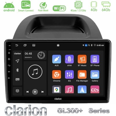 Clarion GL300+ Series 4Core Android ClarionOS 4+64GB Ford Ecosport 2018-2020 Navigation Multimedia Tablet 10"