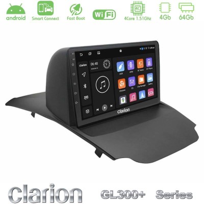 Clarion GL300+ Series 4Core Android ClarionOS 4+64GB Ford Ecosport 2014-2017 Navigation Multimedia Tablet 10"