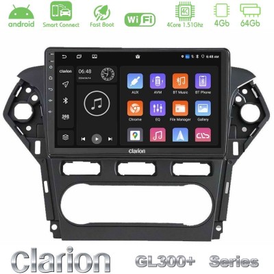 Clarion GL300+ Series 4Core Android ClarionOS 4+64GB Ford Mondeo 2011-2014 Navigation Multimedia Tablet 10"