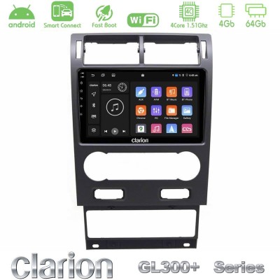 Clarion GL300+ Series 4Core Android ClarionOS 4+64GB Ford Mondeo 2004-2007 Navigation Multimedia Tablet 9"