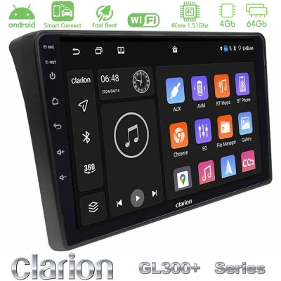 Clarion GL300+ Series 4Core Android ClarionOS 4+64GB Fiat Ducato/Citroen Jumper/Peugeot Boxer Navigation Multimedia Tablet 9"
