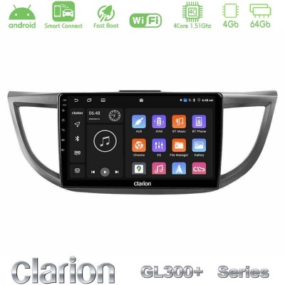 Clarion GL300+ Series 4Core Android ClarionOS 4+64GB Honda CRV 2012-2017 Navigation Multimedia Tablet 9"