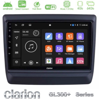 Clarion GL300+ Series 4Core Android ClarionOS 4+64GB Isuzu D-MAX 2020-2023 Navigation Multimedia Tablet 9"