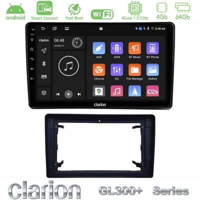Clarion GL300+ Series 4Core Android ClarionOS 4+64GB Chrysler / Dodge / Jeep Navigation Multimedia Tablet 10"