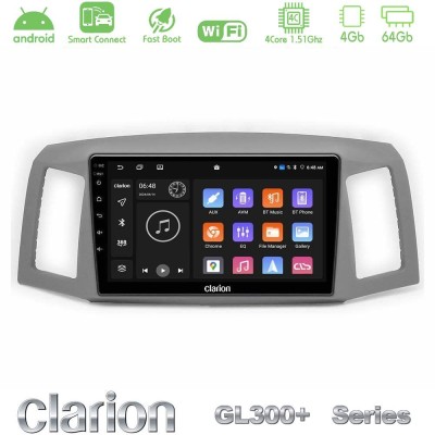 Clarion GL300+ Series 4Core Android ClarionOS 4+64GB Jeep Grand Cherokee 2005-2007 Navigation Multimedia Tablet 10"