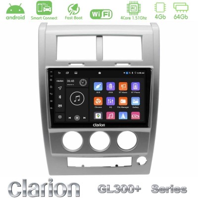 Clarion GL300+ Series 4Core Android ClarionOS 4+64GB Jeep Cherokee (KK) 2008-2012 Navigation Multimedia Tablet 10"