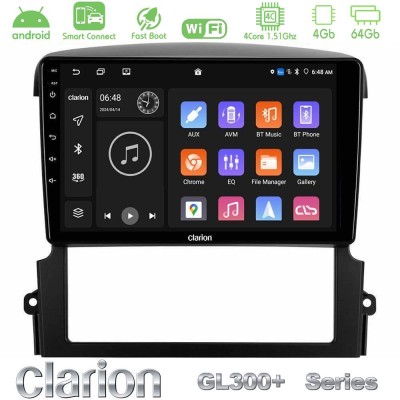 Clarion GL300+ Series 4Core Android ClarionOS 4+64GB Kia Sorento Navigation Multimedia Tablet 9"