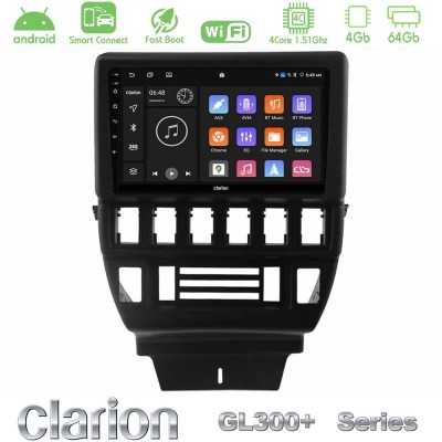 Clarion GL300+ Series 4Core Android ClarionOS 4+64GB Lada Niva Navigation Multimedia Tablet 9"