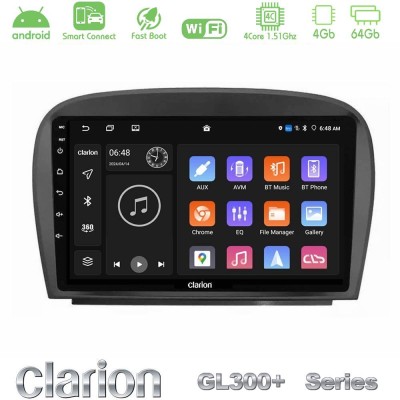 Clarion GL300+ Series 4Core Android ClarionOS 4+64GB Mercedes SL Class 2005-2011 Navigation Multimedia Tablet 9"