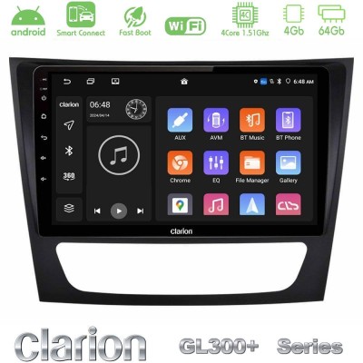 Clarion GL300+ Series 4Core Android ClarionOS 4+64GB Mercedes E Class / CLS Class Navigation Multimedia Tablet 9"