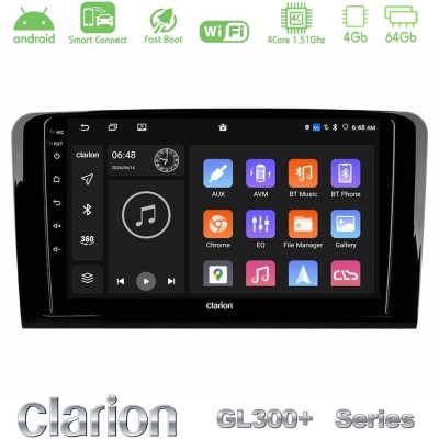Clarion GL300+ Series 4Core Android ClarionOS 4+64GB Mercedes ML/GL Class Navigation Multimedia Tablet 9"