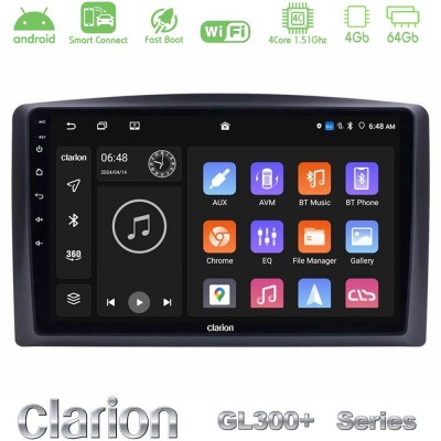 Clarion GL300+ Series 4Core Android ClarionOS 4+64GB Mercedes Vito 2015-2021 Navigation Multimedia Tablet 10"