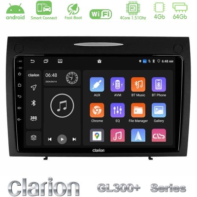 Clarion GL300+ Series 4Core Android ClarionOS 4+64GB Mercedes SLK Class Navigation Multimedia Tablet 9"