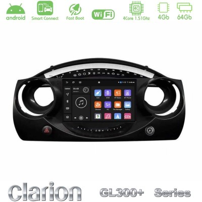 Clarion GL300+ Series 4Core Android ClarionOS 4+64GB Mini Cooper R50 Navigation Multimedia Tablet 9"