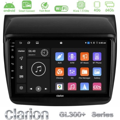 Clarion GL300+ Series 4Core Android ClarionOS 4+64GB Mitsubishi L200 Navigation Multimedia Tablet 9"