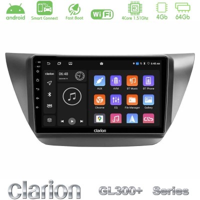Clarion GL300+ Series 4Core Android ClarionOS 4+64GB Mitsubishi Lancer 2004 – 2008 Navigation Multimedia Tablet 9"