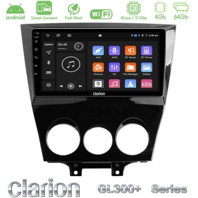 Clarion GL300+ Series 4Core Android ClarionOS 4+64GB Mazda RX8 2008-2012 Navigation Multimedia Tablet 9"