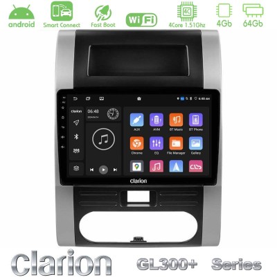 Clarion GL300+ Series 4Core Android ClarionOS 4+64GB Nissan X-Trail T31 Navigation Multimedia Tablet 10"