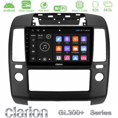 Clarion GL300+ Series 4Core Android ClarionOS 4+64GB Nissan Navara Navigation Multimedia Tablet 9"