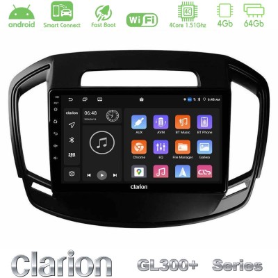 Clarion GL300+ Series 4Core Android ClarionOS 4+64GB Opel Insignia 2014-2017 Navigation Multimedia Tablet 9"