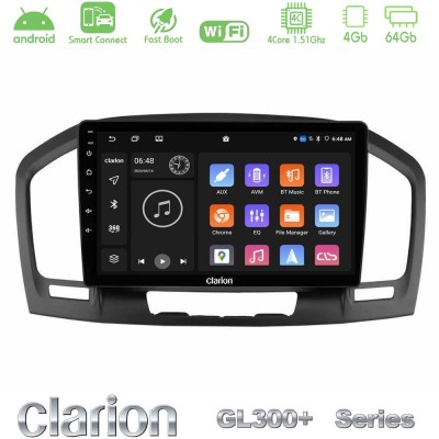 Clarion GL300+ Series 4Core Android ClarionOS 4+64GB Opel Insignia 2008-2013 Navigation Multimedia Tablet 9"