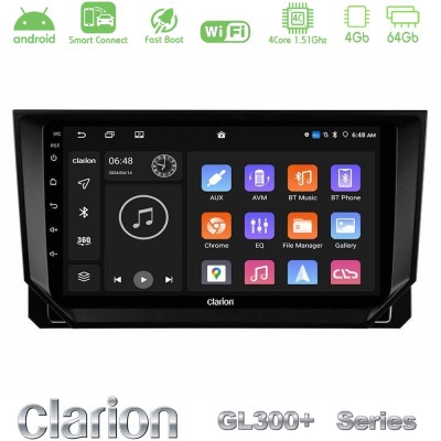 Clarion GL300+ Series 4Core Android ClarionOS 4+64GB Seat Arona/Ibiza Navigation Multimedia Tablet 9"