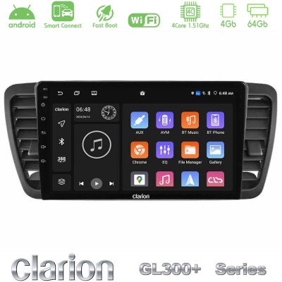 Clarion GL300+ Series 4Core Android ClarionOS 4+64GB Subaru Legacy/Outback 2002-2008 Navigation Multimedia Tablet 9"