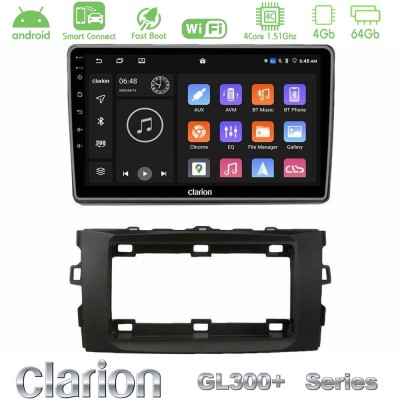 Clarion GL300+ Series 4Core Android ClarionOS 4+64GB Toyota Auris 2013-2016 Navigation Multimedia Tablet 10"