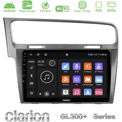 Clarion GL300+ Series 4Core Android ClarionOS 4+64GB VW GOLF 7 Navigation Multimedia Tablet 10"