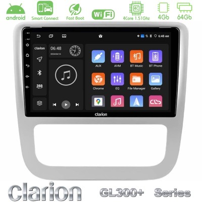 Clarion GL300+ Series 4Core Android ClarionOS 4+64GB VW Scirocco 2008-2014 Navigation Multimedia Tablet 9"