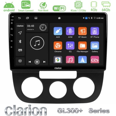 Clarion GL300+ Series 4Core Android ClarionOS 4+64GB VW Jetta Navigation Multimedia Tablet 10"
