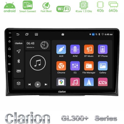 Clarion GL300+ Series 4Core Android ClarionOS 4+64GB VW Transporter 2003-2015 Navigation Multimedia Tablet 9"