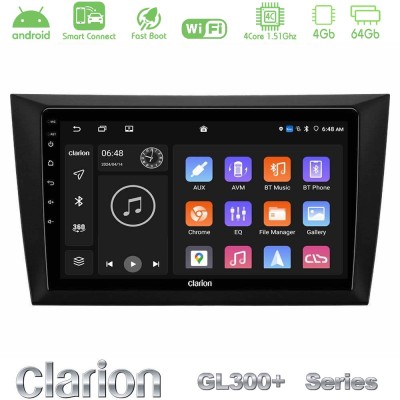 Clarion GL300+ Series 4Core Android ClarionOS 4+64GB Vw Golf 6 Navigation Multimedia Tablet 9"