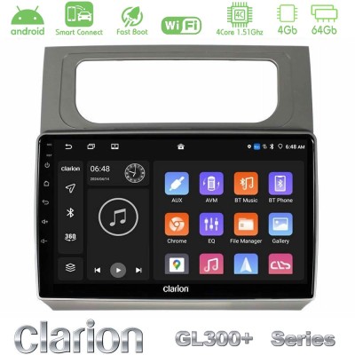 Clarion GL300+ Series 4Core Android ClarionOS 4+64GB VW Touran 2011-2015 Navigation Multimedia Tablet 10"