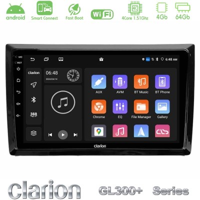 Clarion GL300+ Series 4Core Android ClarionOS 4+64GB VW Beetle Navigation Multimedia Tablet 9"